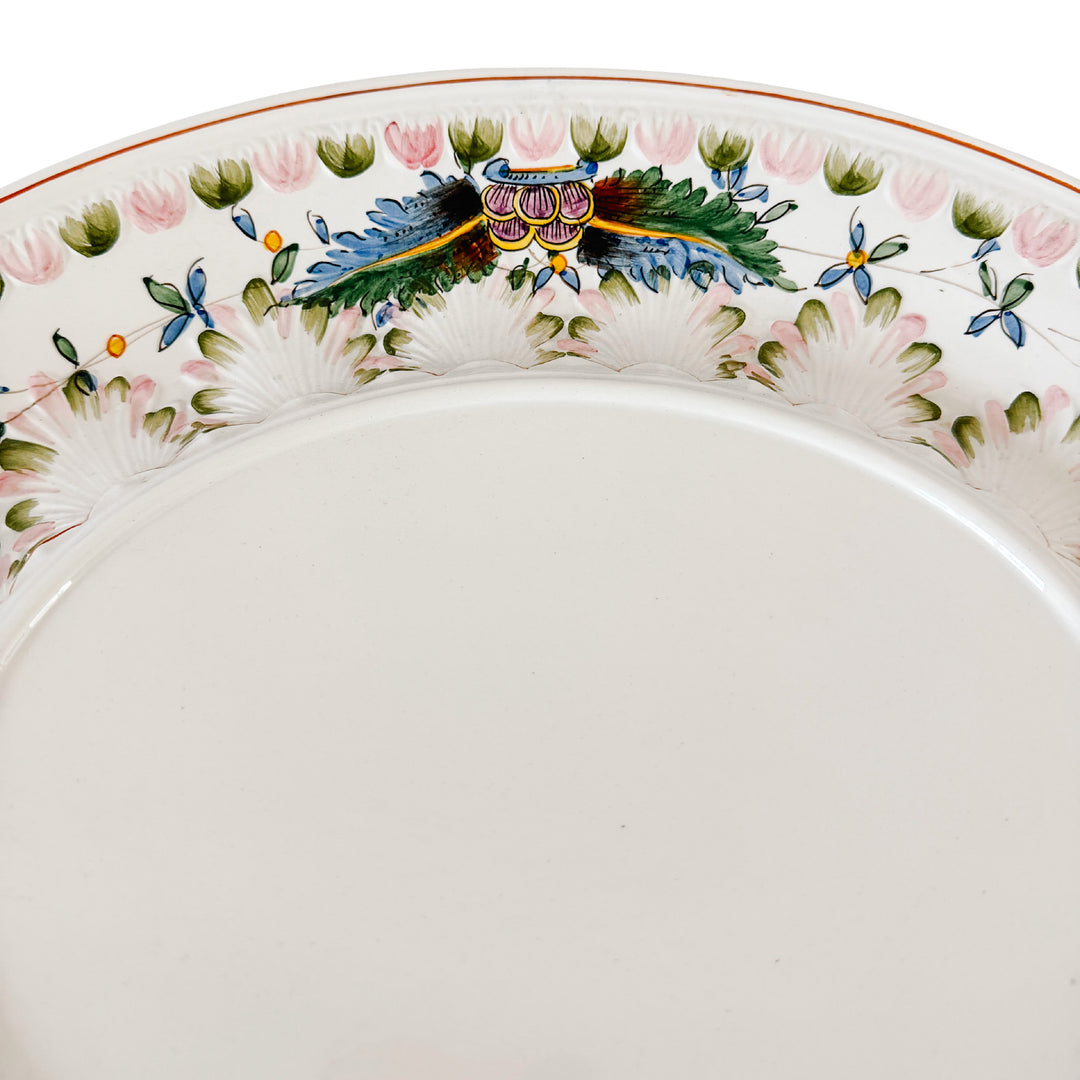Large Vintage Italian Faience Porcelain Soup Tureen Set With Platter & Ladle