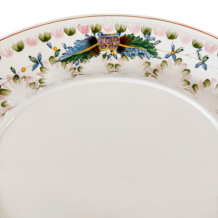Large Vintage Italian Faience Porcelain Soup Tureen Set With Platter & Ladle