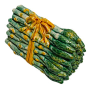 Large Vintage Majolica Green Asparagus Decorative Box
