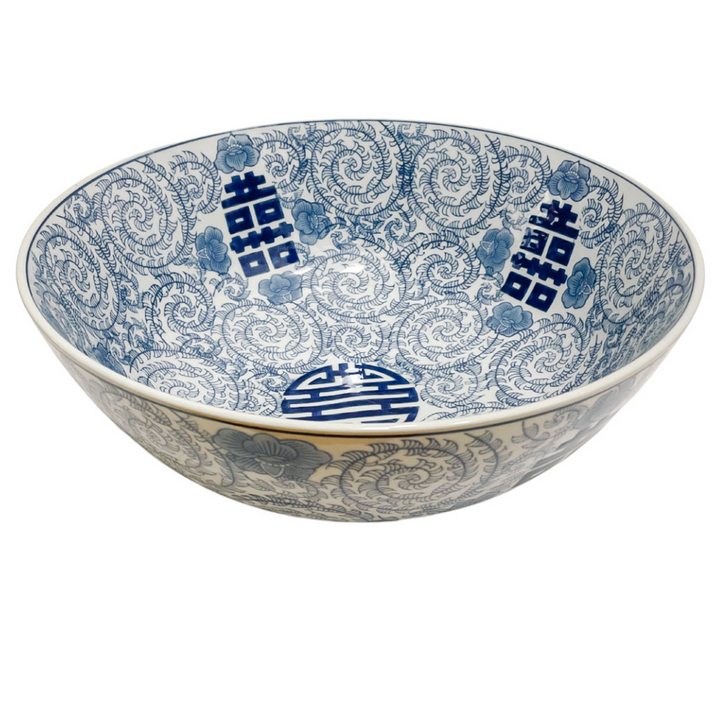 Large Double Happiness & Twisted Peony Bowl