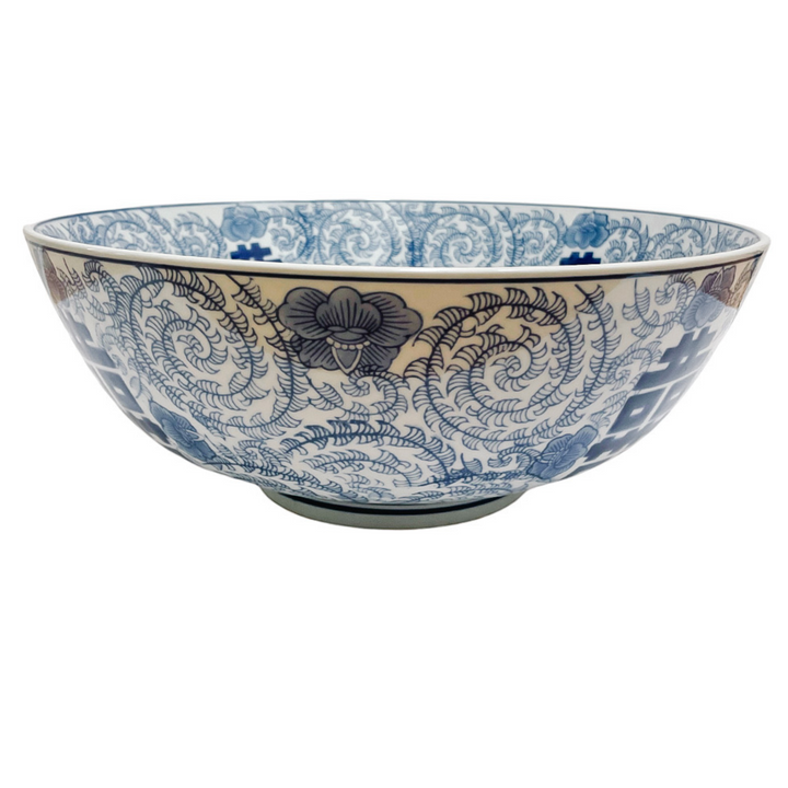 Large Double Happiness & Twisted Peony Bowl