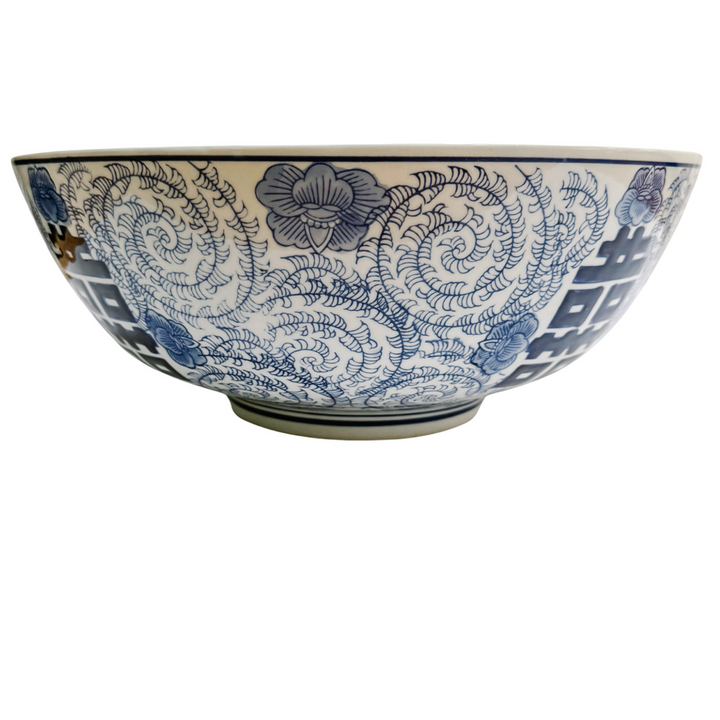 Large Double Happiness & Twisted Peony Bowl