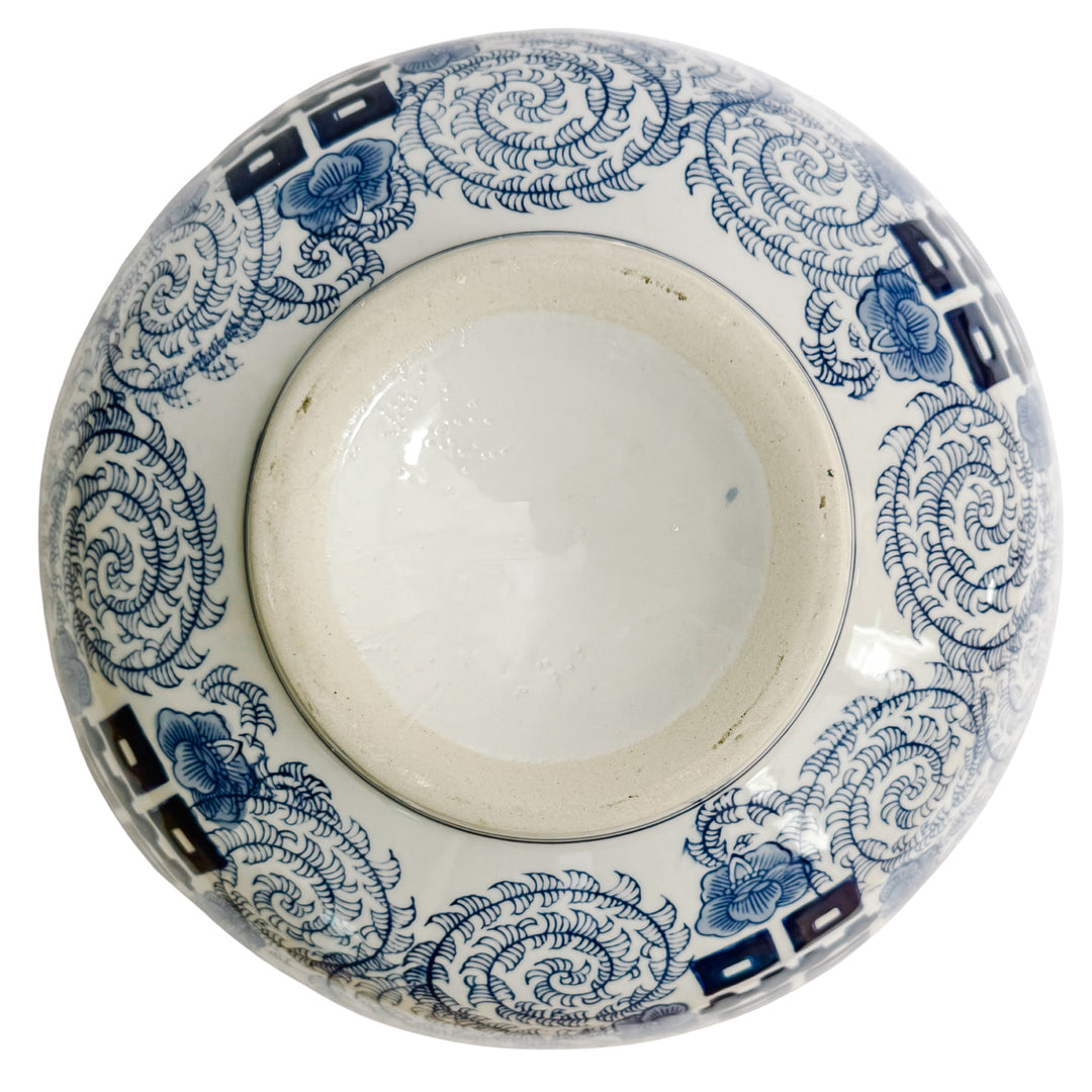 Large Double Happiness & Twisted Peony Bowl