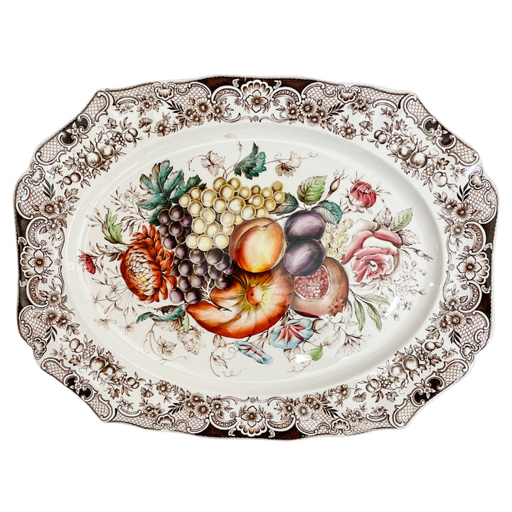 Large English Ironstone Johnson Bros Harvest Platter