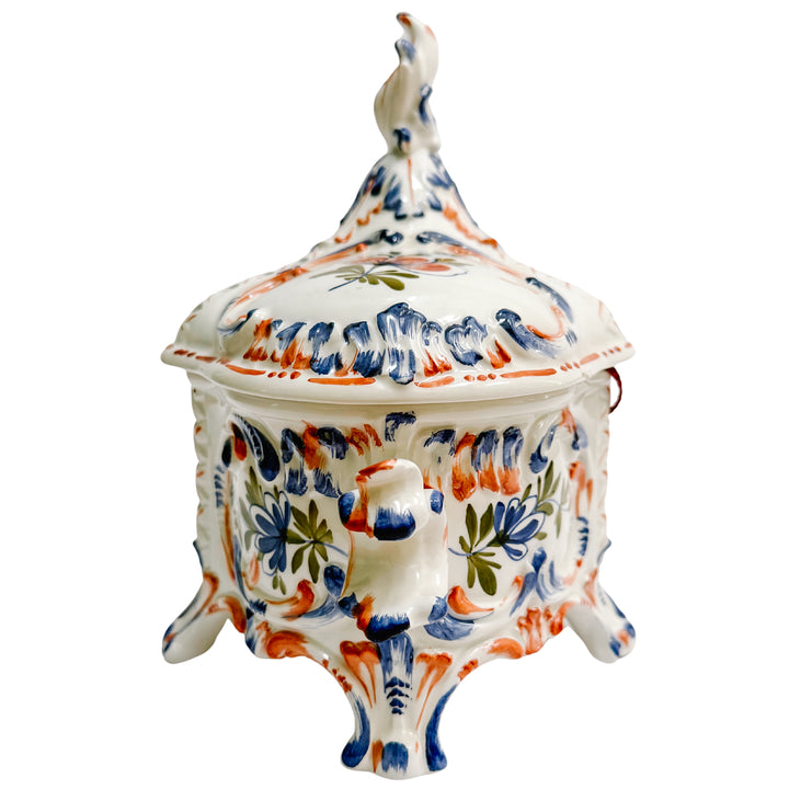 Large Italian Capodimonte Porcelain Lidded Box