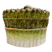 Large Italian Meiselman Majolica Asparagus Lidded Tureen