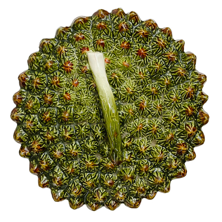 Large Italian Meiselman Majolica Asparagus Lidded Tureen