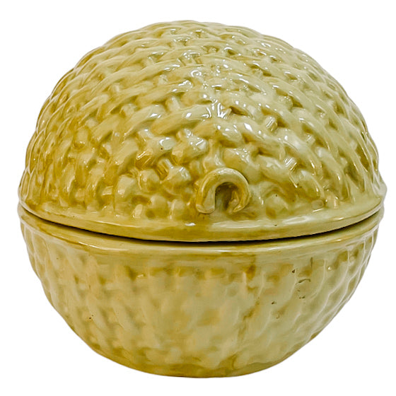 Large Italian Porcelain Hippo Lidded Box