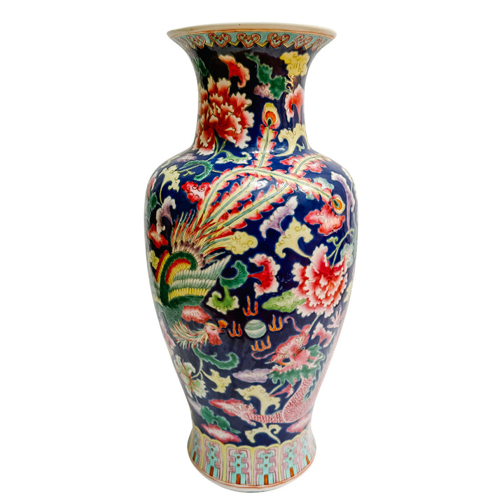 Japanese Arita Phoenix Birds & Dragon Baluster Vase