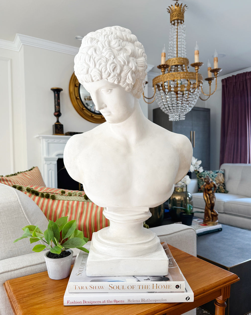 Large Scale Antinous Plaster Bust