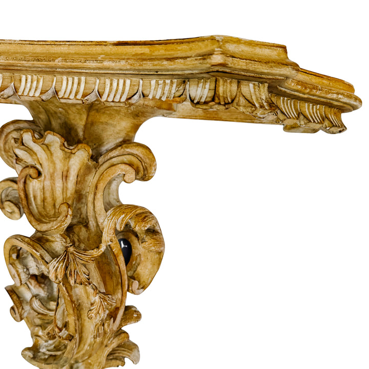 Large Scale Italian Rococo Wood Carved Wall Brackets