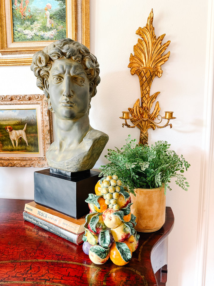 Pair Of Italian Giltwood & Tole Two-Arm Candlestick Wall Sconces