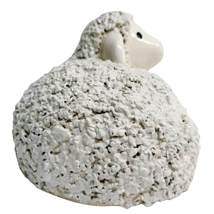 Large Vintage White Ceramic Ram & Sheep Figurines