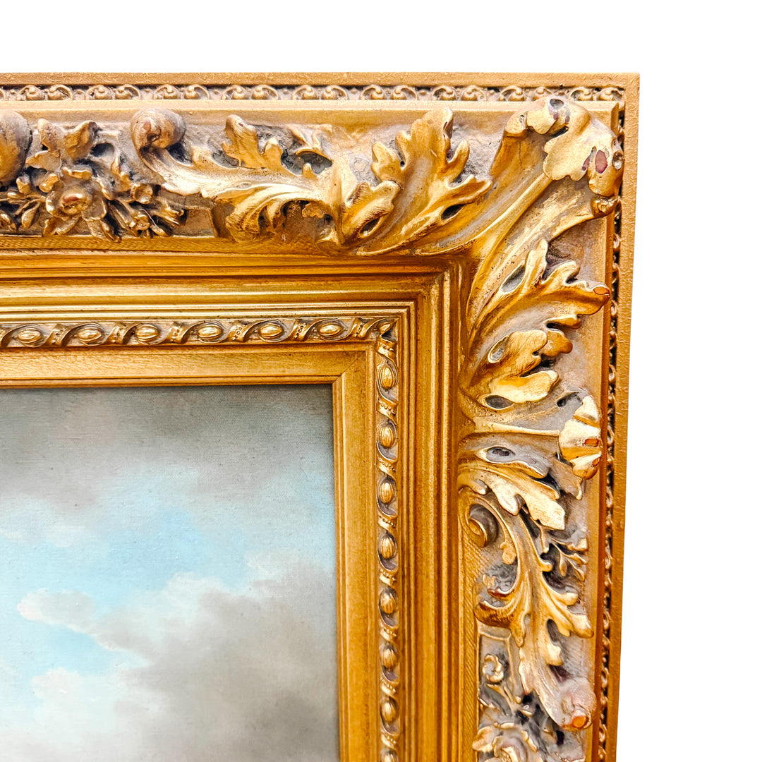 Grand Scale 19th Century Style Hudson River School Pastoral Oil on Canvas by Humphrey