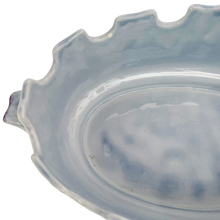 Longchamp French Faience Lavender Scalloped Jardiniere