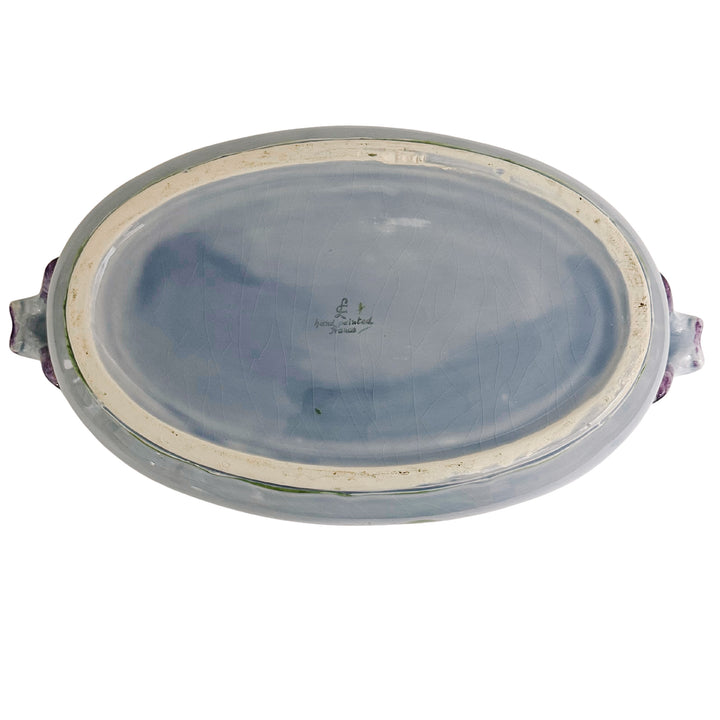 Longchamp French Faience Lavender Scalloped Jardiniere