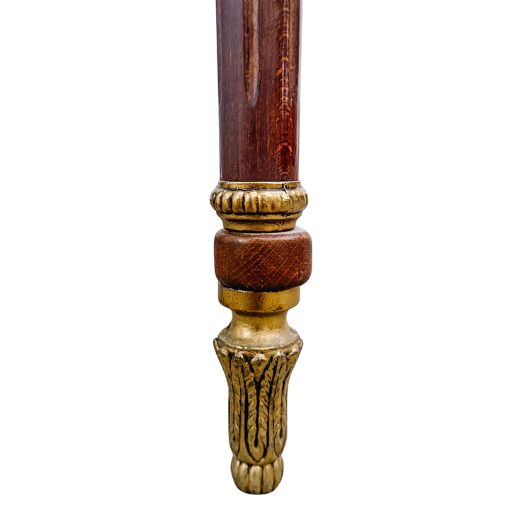 Louis XVI Revival Marble-Top Mahogany Console Table With Ormolu Mounts & Porcelain Medallions