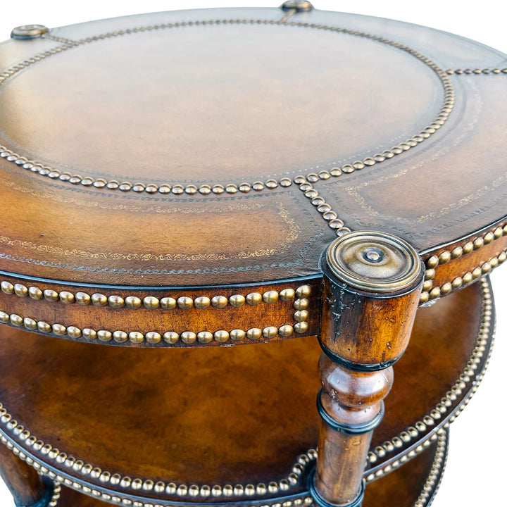 Maitland_Smith_Leather_and_Brass_Round_Center_Table_3