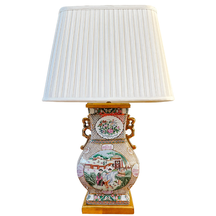 Large 1980s Mario Buatta for Frederick Cooper Chinoiserie Table Lamp