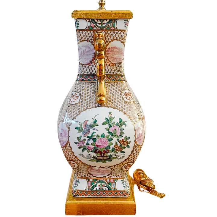 Large 1980s Mario Buatta for Frederick Cooper Chinoiserie Table Lamp