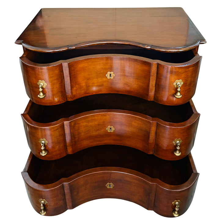 Michael Taylor Portuguese Commode Serpentine Mahogany Chest of Drawers 