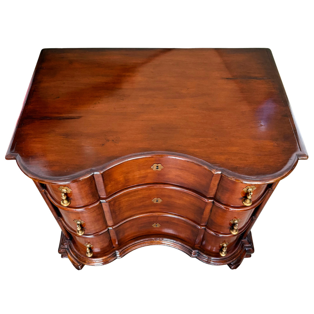 Michael Taylor Portuguese Commode Serpentine Mahogany Chest of Drawers 