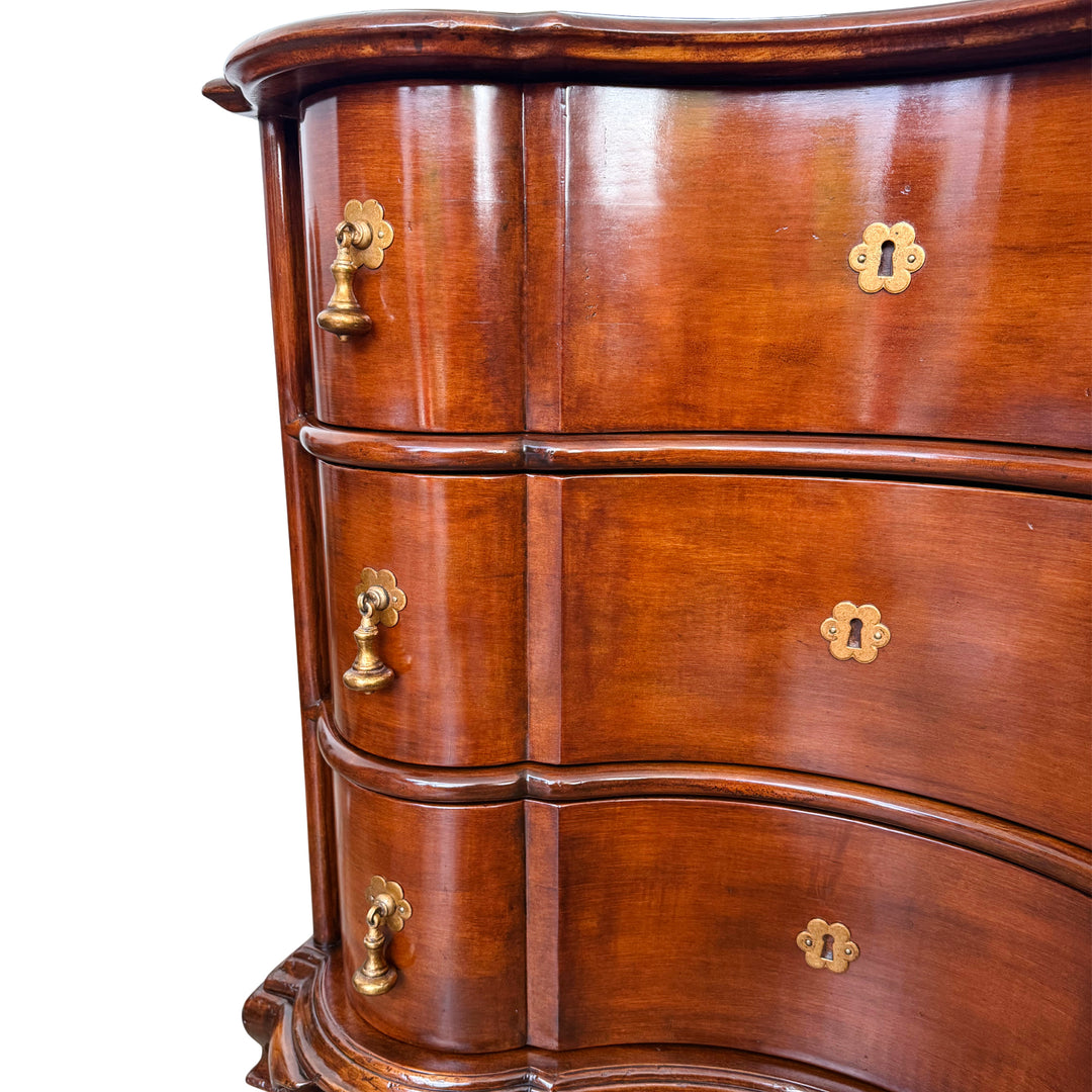 Michael Taylor Portuguese Commode Serpentine Mahogany Chest of Drawers 