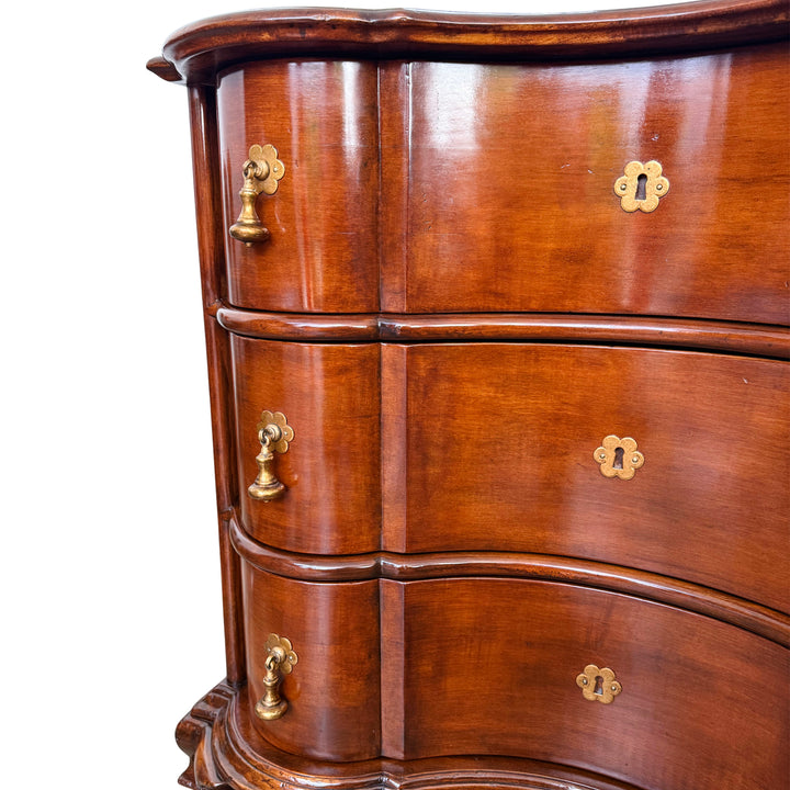 Michael Taylor Portuguese Commode Serpentine Mahogany Chest of Drawers 