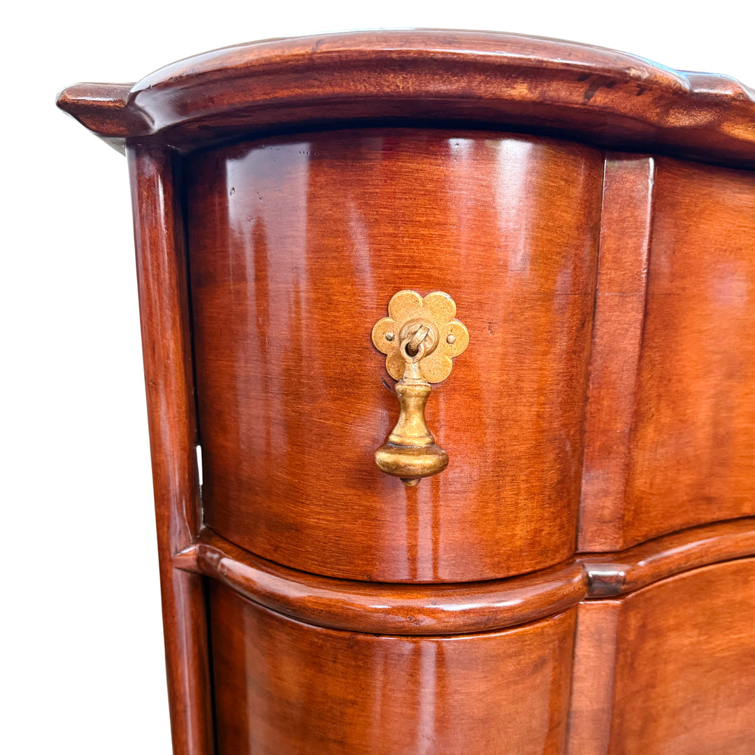 Michael Taylor Portuguese Commode Serpentine Mahogany Chest of Drawers 