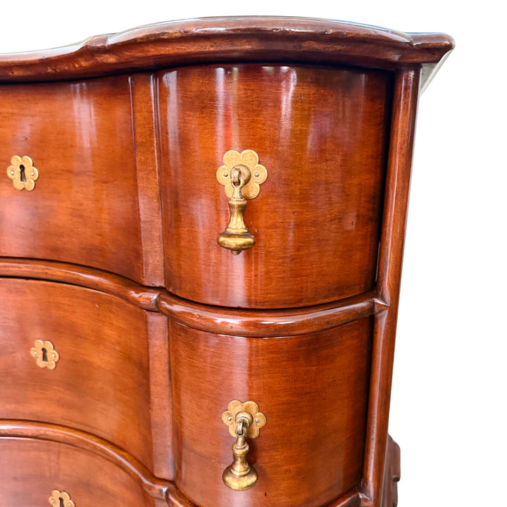 Michael Taylor Portuguese Commode Serpentine Mahogany Chest of Drawers 