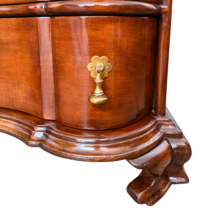 Michael Taylor Portuguese Commode Serpentine Mahogany Chest of Drawers 