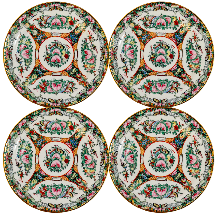 Mid-Century Famille Rose Canton Decorative Plates
