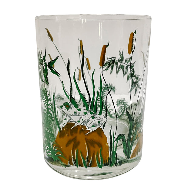 Mid-Century Modern Cera Frog Old Fashioned Glasses