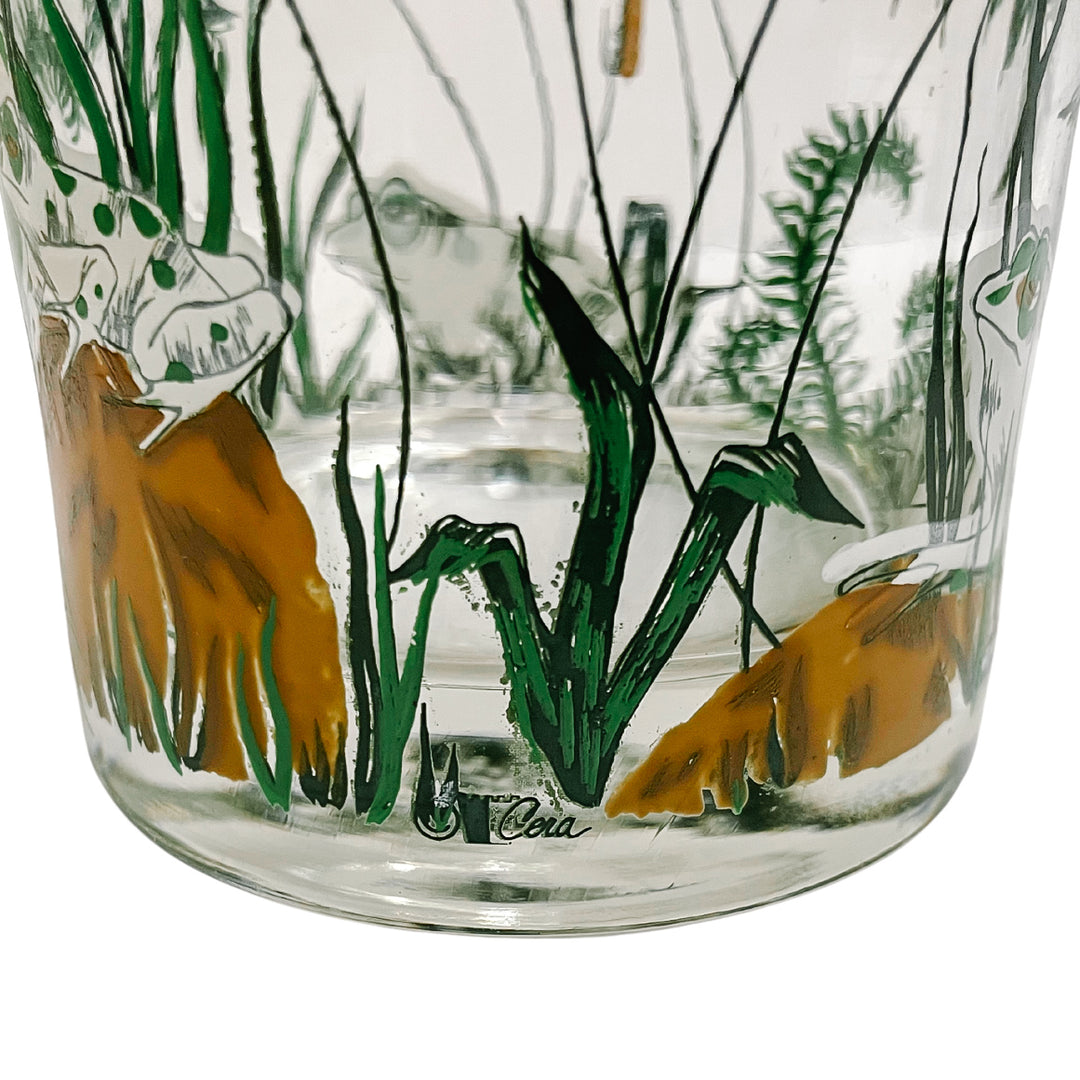 Mid-Century Modern Cera Frog Old Fashioned Glasses