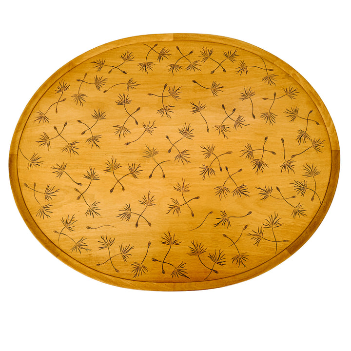 MCM Kittinger Oval Coffee Table on Lacquered Faux Bamboo Base 