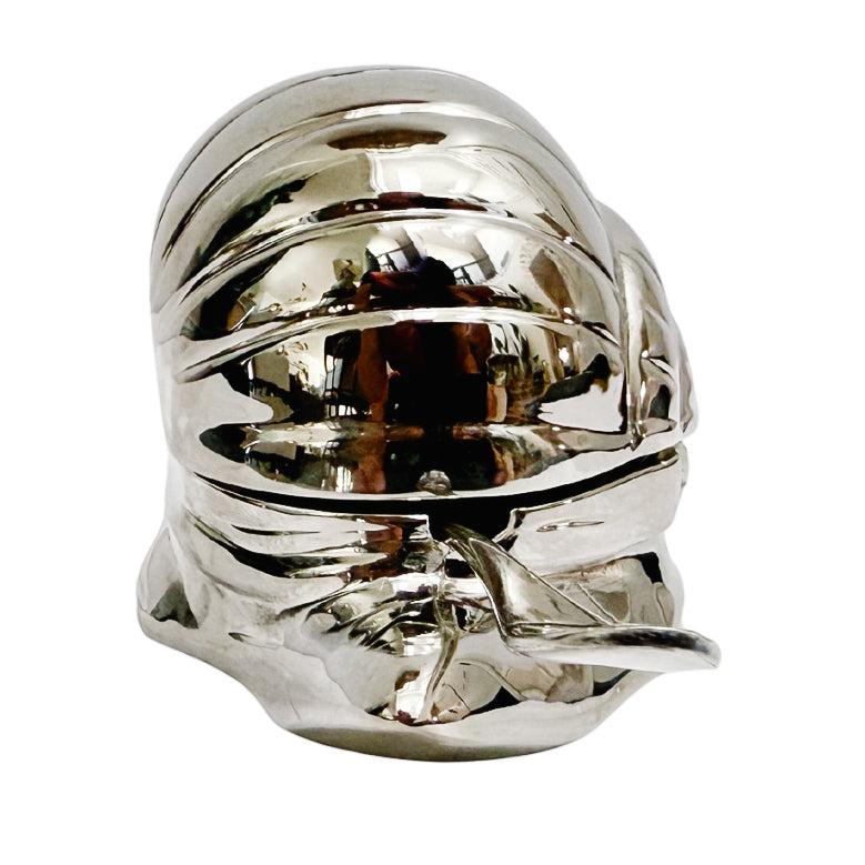 Mid-Century Silver-Plated Snail Caviar/ Butter Dish With Glass Liner & Spreader