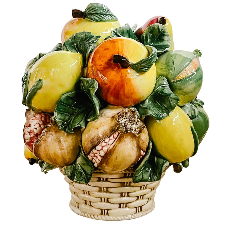 Monumental Hand-Made Italian Topiary With Mixed Fruit Basket for Intrada