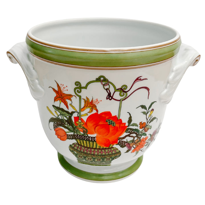 Mottahedeh Vista Allegre Chinese Woodblock Neoclassical Cachepot