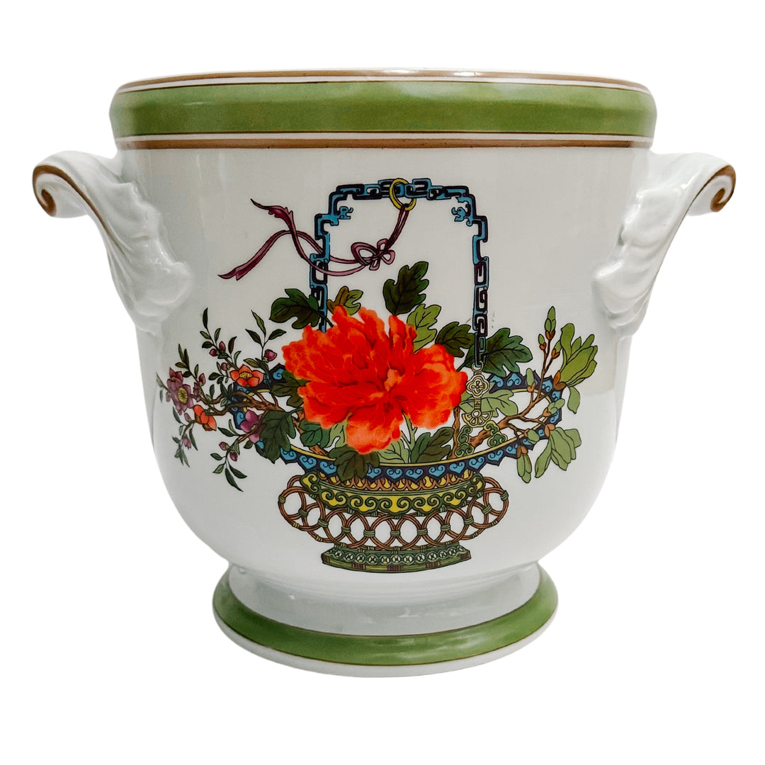 Mottahedeh Vista Allegre Chinese Woodblock Neoclassical Cachepot