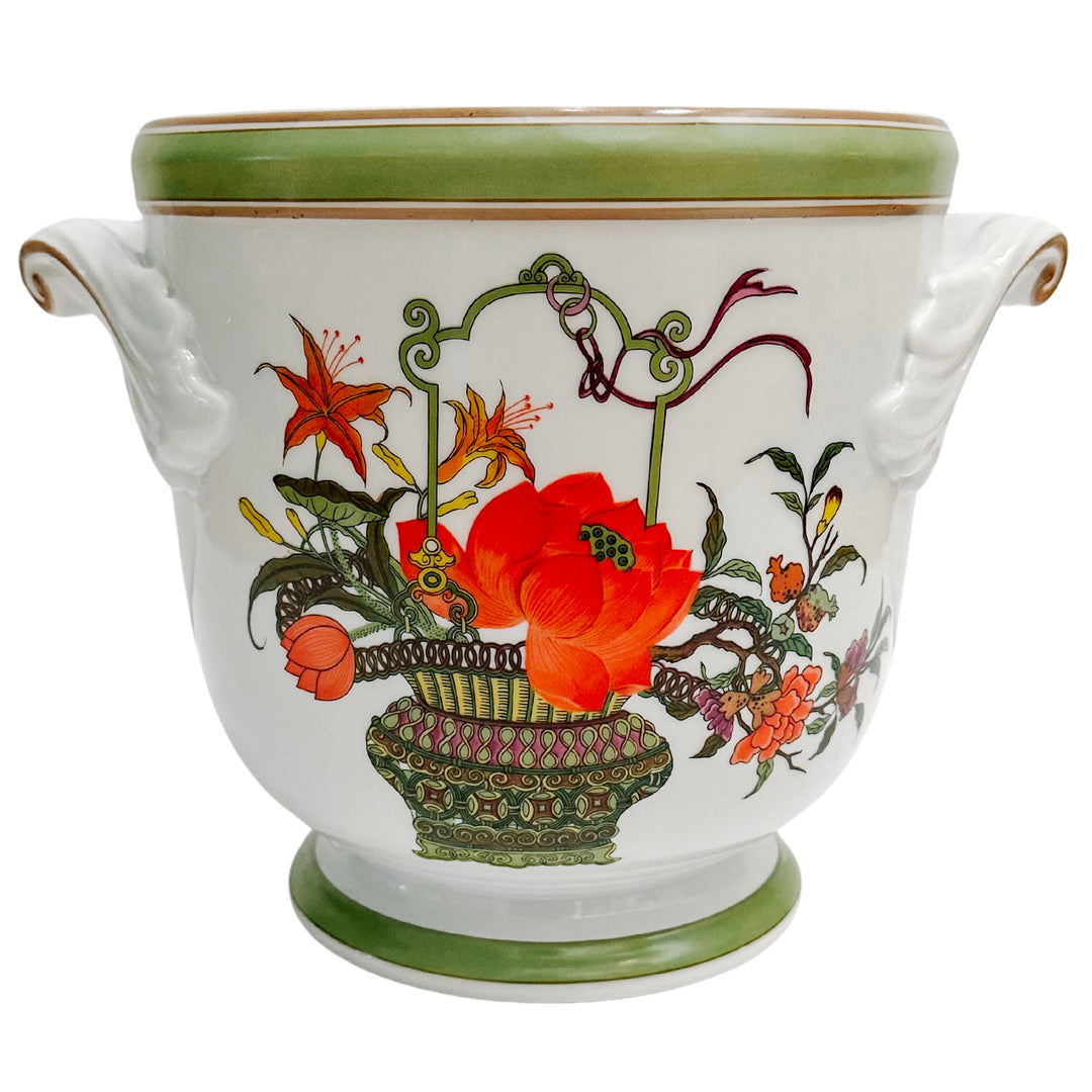 Mottahedeh Vista Allegre Chinese Woodblock Neoclassical Cachepot