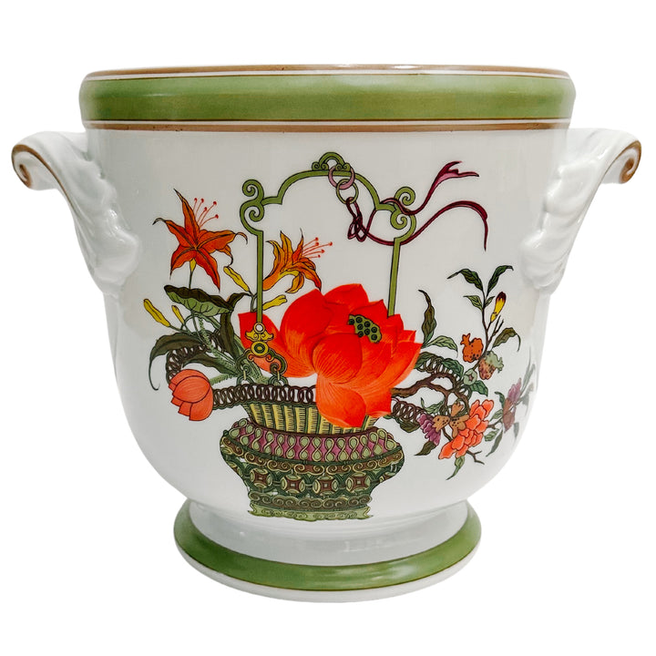 Mottahedeh Vista Allegre Chinese Woodblock Neoclassical Cachepot