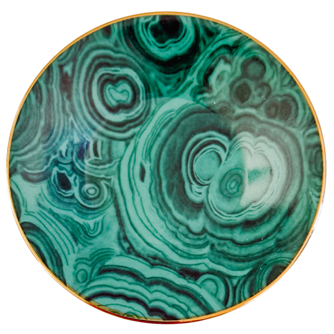 Neiman Marcus Malachite Espresso Cup & Saucer  Set