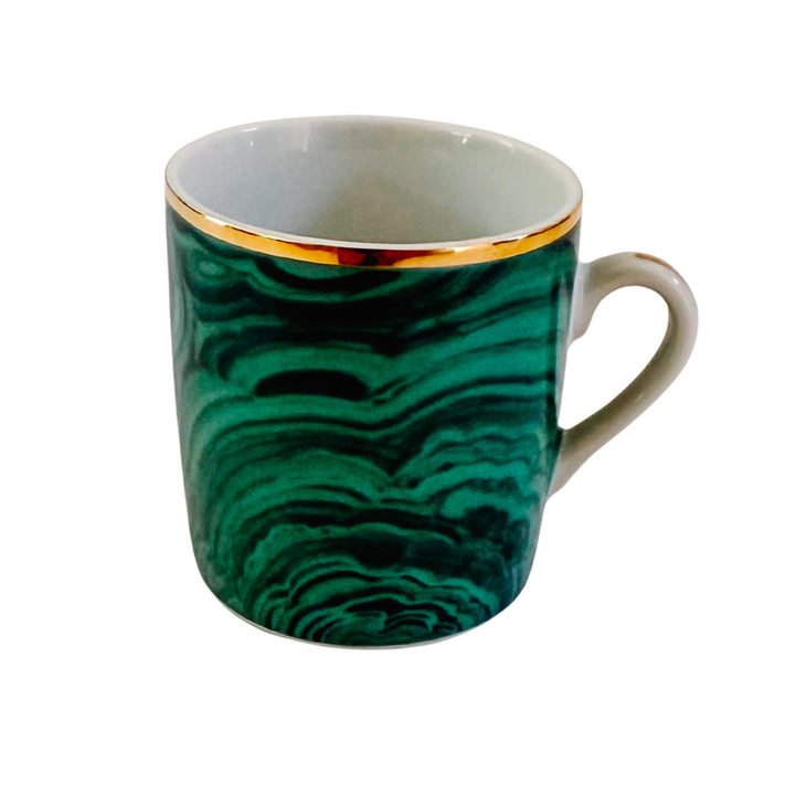 Neiman Marcus Malachite Espresso Cup & Saucer  Set