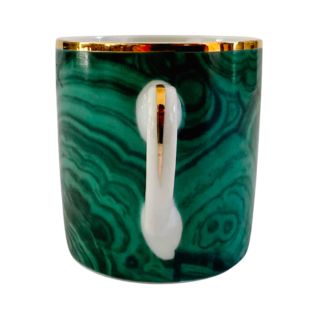 Neiman Marcus Malachite Espresso Cup & Saucer  Set