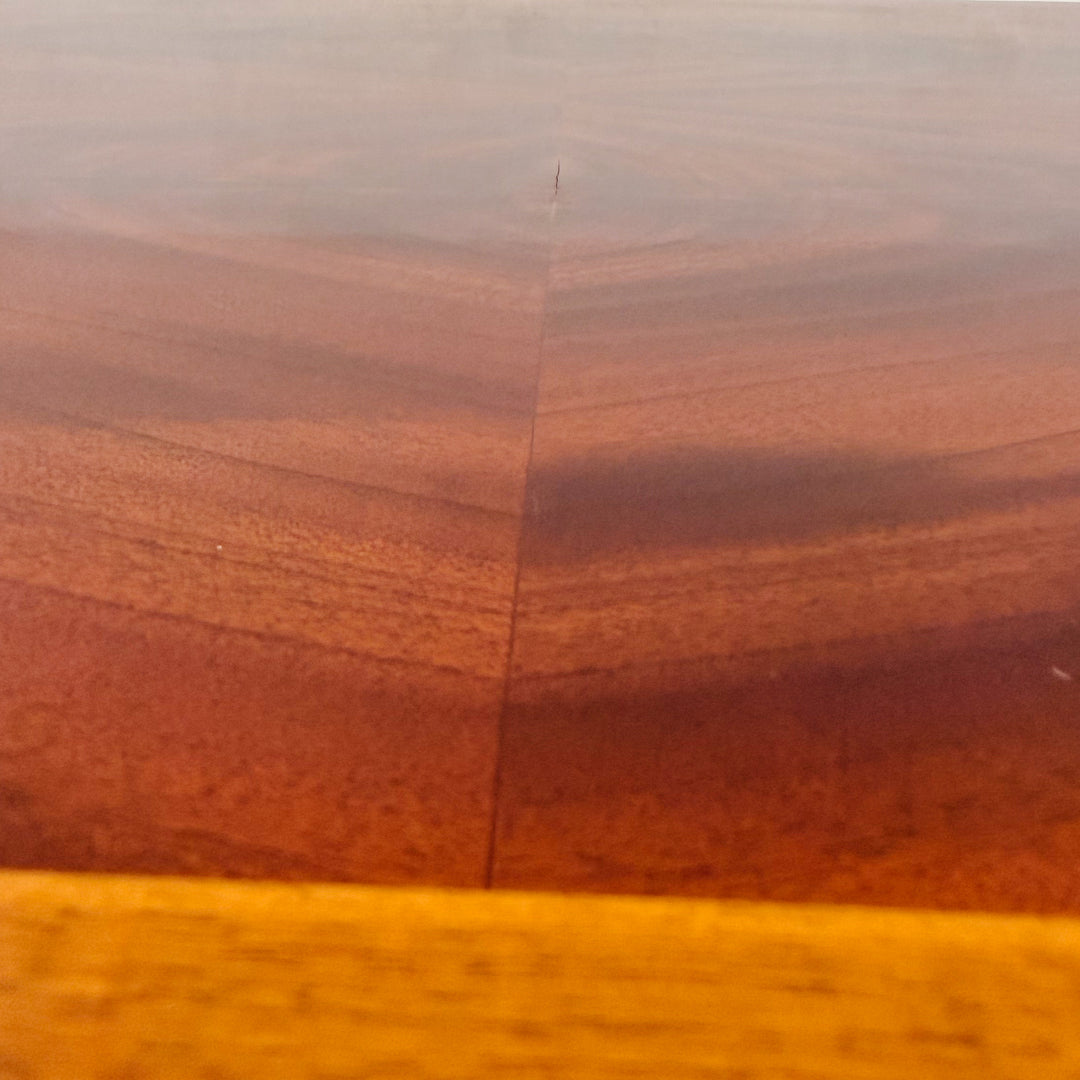 Neoclassical Flame Mahogany & Satinwood Inlaid Curule Coffee Table