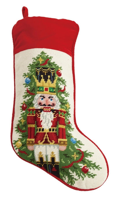 Nutcracker Needlepoint Christmas Stocking