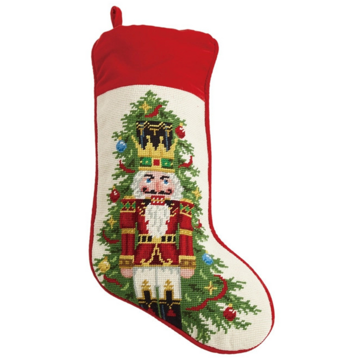 Nutcracker Needlepoint Christmas Stocking