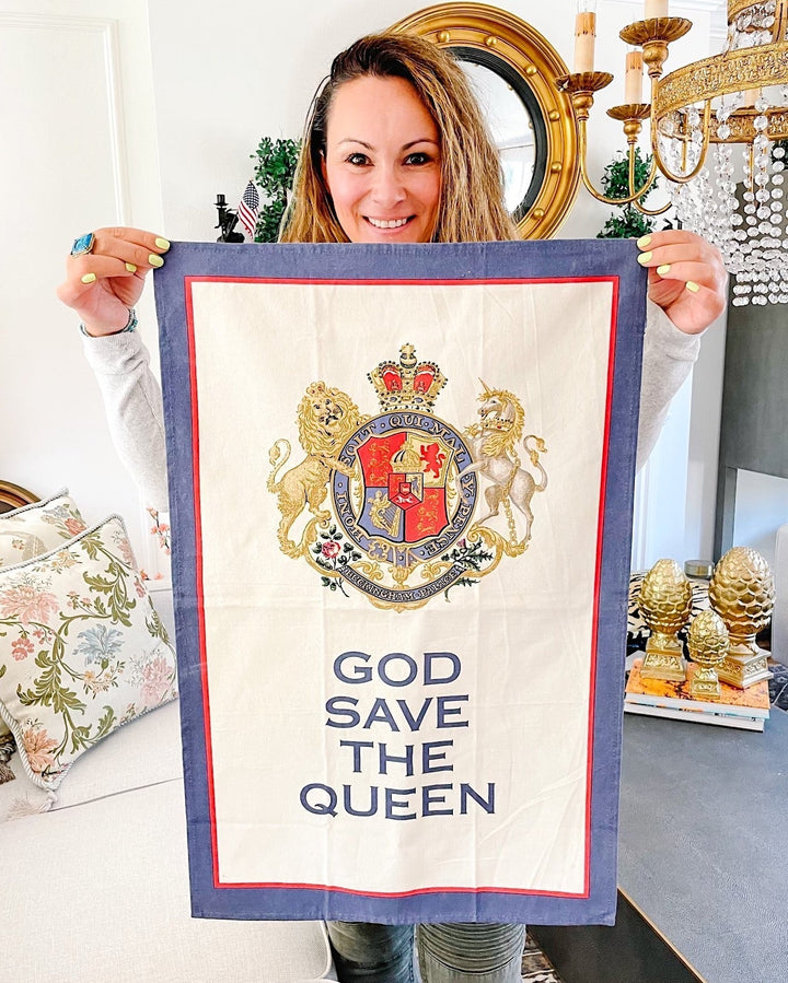 Original Buckingham Palace 'God Save The Queen' Tea Towel