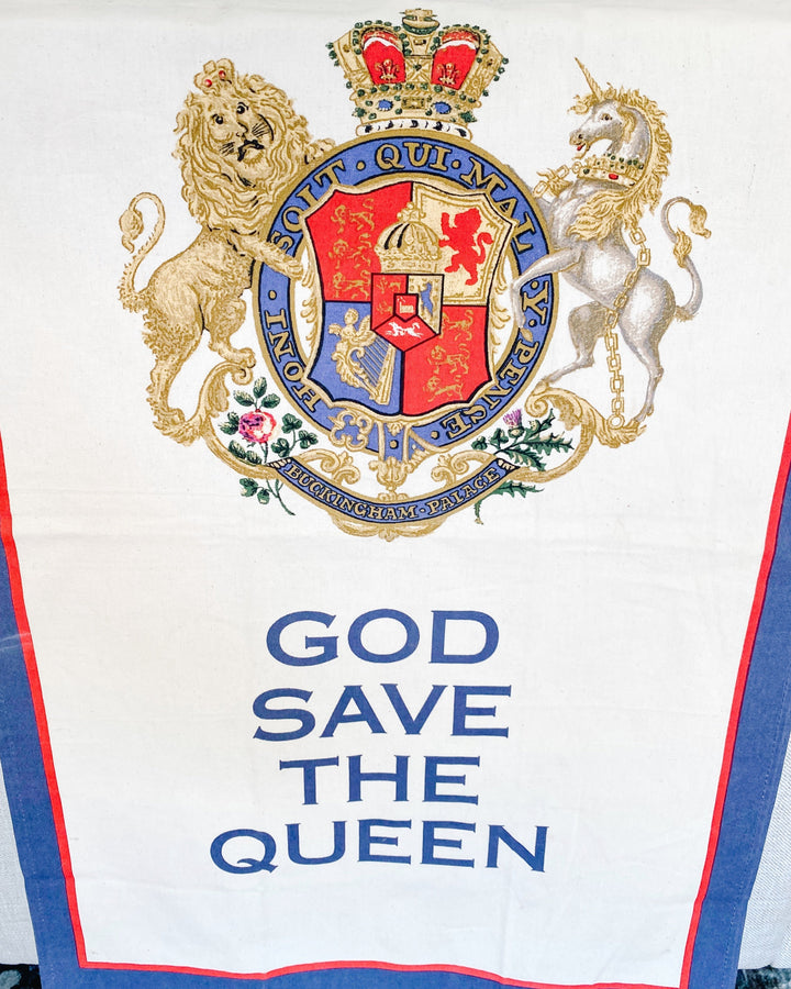 Original Buckingham Palace 'God Save The Queen' Tea Towel