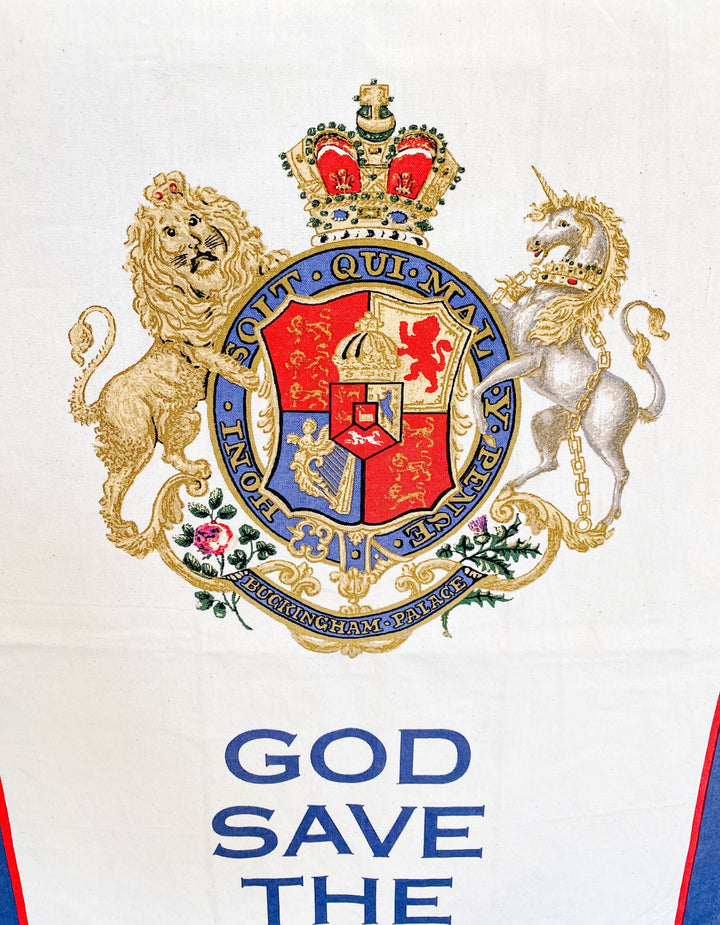 Original Buckingham Palace 'God Save The Queen' Tea Towel